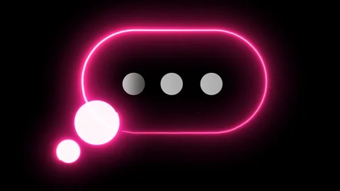 Text Bubbles Animation neon lights  [ Serial Message Video 1-18 ] Stock Footage 118119375