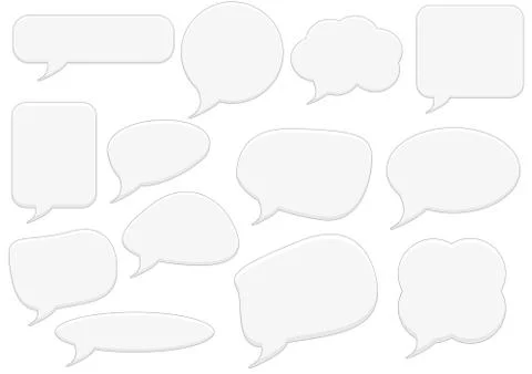 Text bubbles set Stock Illustration