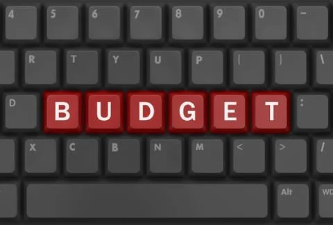 Text budget Stock Illustration