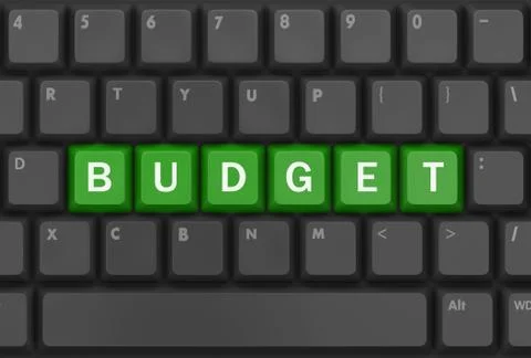 Text budget Stock Illustration
