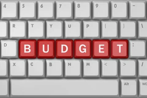 Text budget Stock Illustration