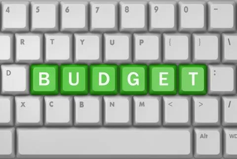 Text budget Stock Illustration