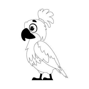This text can be made simpler to say A large, amusing, and adorable parrot wi イラスト素材