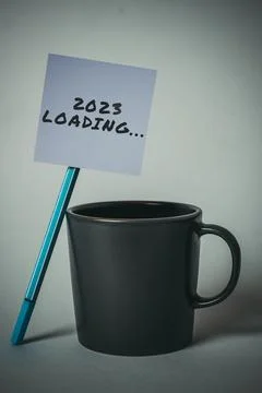 Text caption presenting 2023 Loading.... Internet Concept a year composed of a Foto stock