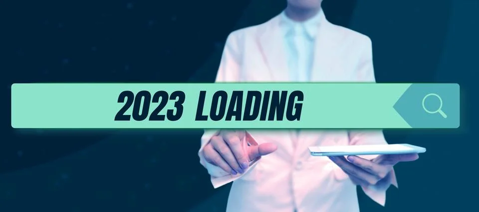 Text caption presenting 2023 Loading. Business idea Advertising the upcoming Stockfoto's