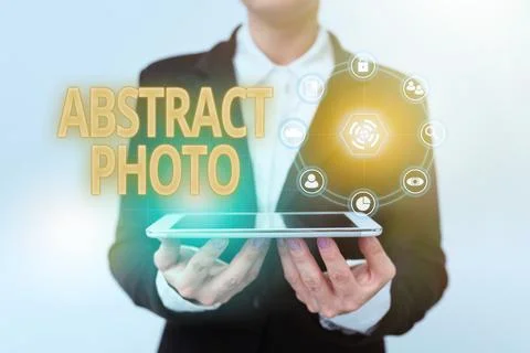 Text caption presenting Abstract photo. Conceptual photo nonobjective motif that Stock Photos