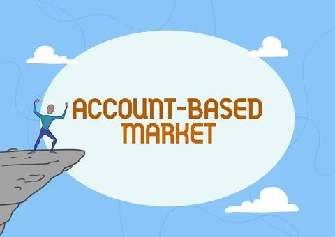 Text caption presenting Account Based Market. Conceptual photo resources target Stock Illustration
