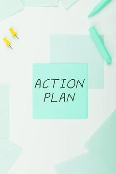 Text caption presenting Action Plan. Internet Concept list of things or schedule Stock Photos