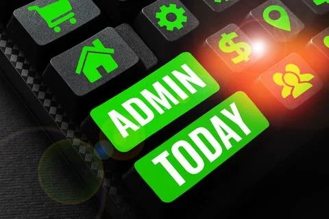 Text caption presenting Admin. Word for Officials in executive branch of Stock Photos