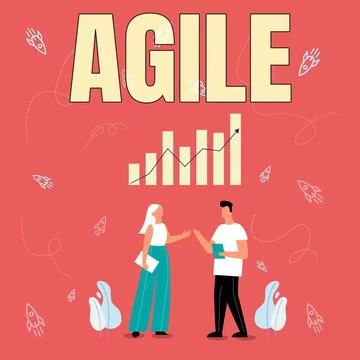 Text caption presenting Agile. Conceptual photo particular approach to project Stock Illustration