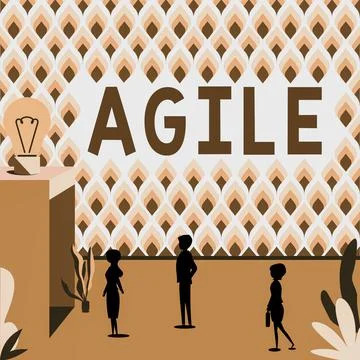 Text caption presenting Agile. Conceptual photo iterative approach to software Illustrazione stock