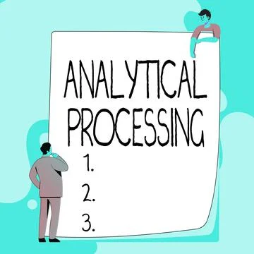 Text caption presenting Analytical Processing. Business approach easily View Stock Illustration