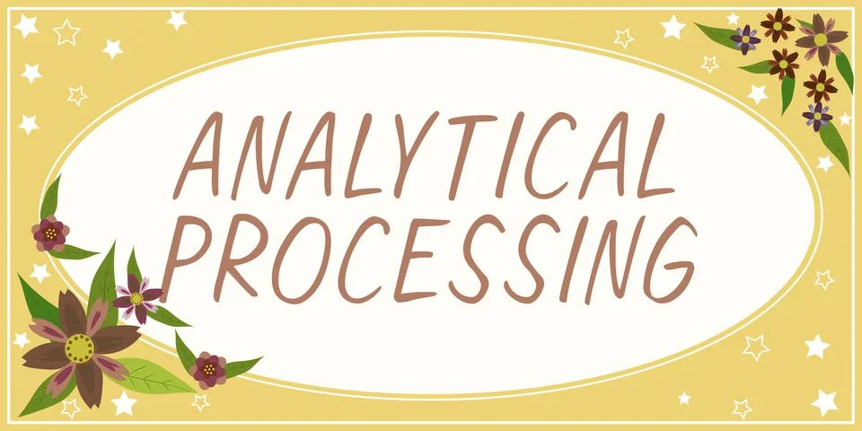 Text caption presenting Analytical Processing. Conceptual photo easily View 스톡 일러스트