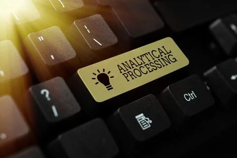 Text caption presenting Analytical Processing. Conceptual photo easily View Foto stock