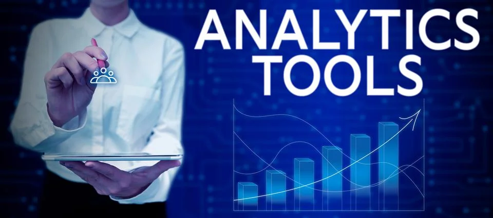 Text caption presenting Analytics Tools. Business approach pieces of web Foto stock