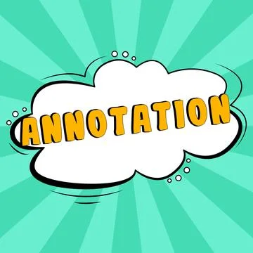Text caption presenting Annotation. Business showcase note added by way of Stock Illustration
