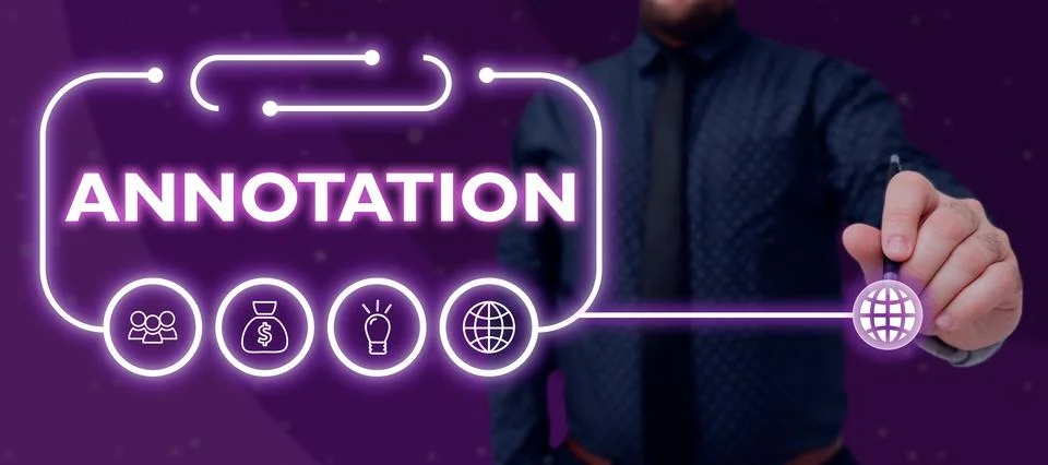 Text caption presenting Annotation. Business showcase note added by way of Stock Photos