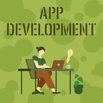 Text caption presenting App Development. Business concept Development services Illustrazione stock