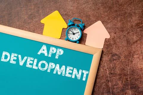 Text caption presenting App Development. Word Written on Development services Foto stock