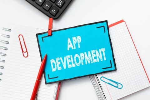 Text caption presenting App Development. Word Written on Development services Foto stock