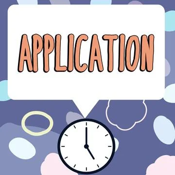 Text caption presenting Application. Business concept an order for something Illustrazione stock