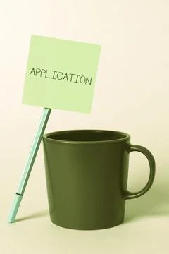 Text caption presenting Application. Business concept an order for something Stock Photos