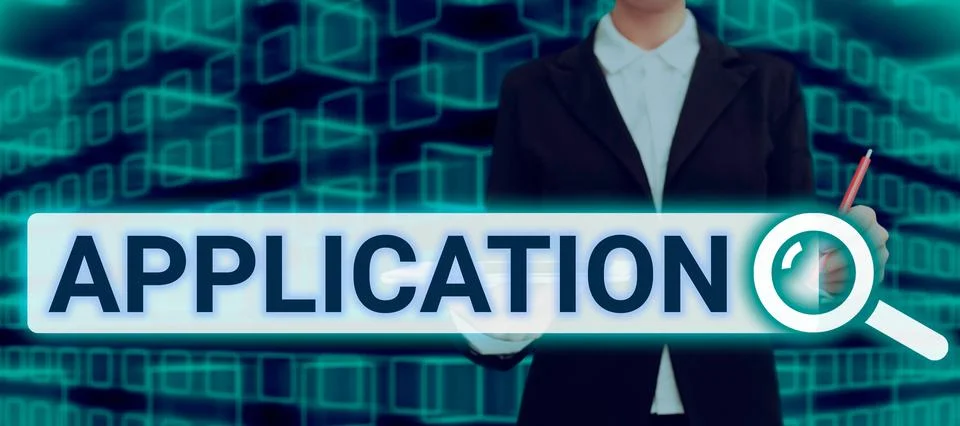 Text caption presenting Application. Business concept an order for something Foto stock