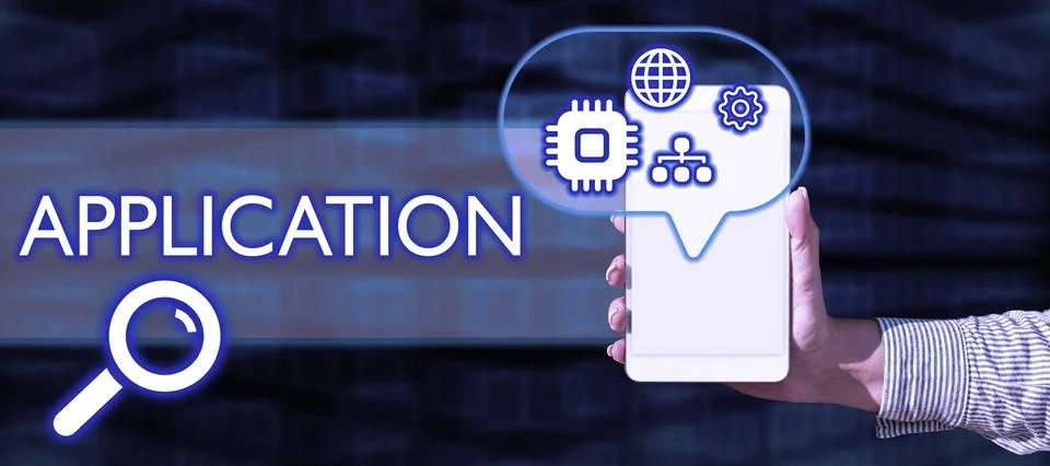 Text caption presenting Application. Business showcase an order for something 스톡 사진