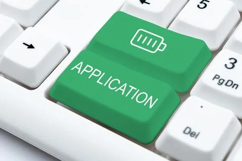 Text caption presenting Application. Business overview an order for something 스톡 사진