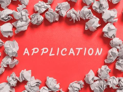 Text caption presenting Application. Concept meaning an order for something 库存照片