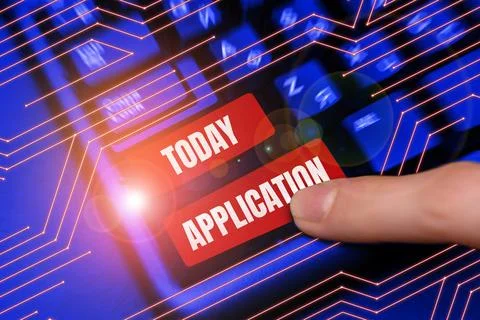 Text caption presenting Application. Internet Concept an order for something Stock Photos