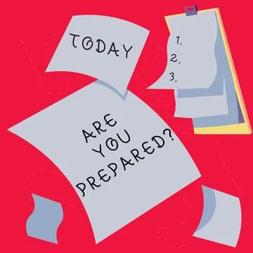 Text caption presenting Are You Prepared. Business approach asking if you ready Stock Illustration