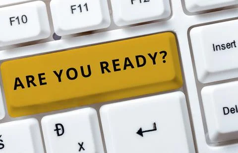 Text caption presenting Are You Ready Question. Conceptual photo Staying away 스톡 사진