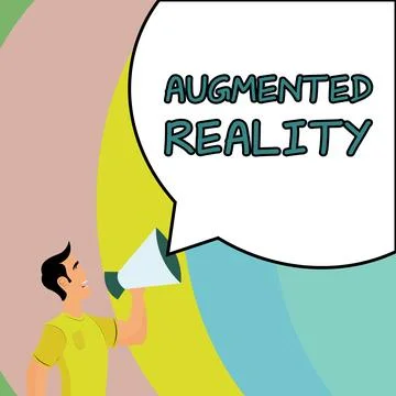 Text caption presenting Augmented Reality. Internet Concept technology that Stock-Illustration