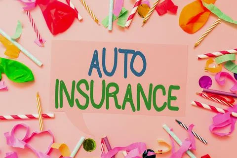 Text caption presenting Auto Insurance. Business idea Protection against Stock Photos