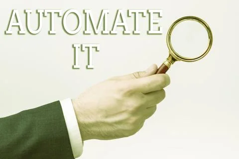 Text caption presenting Automate It. Business concept convert process or Foto stock