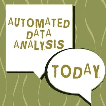 Text caption presenting Automated Data Analysis. Concept meaning Artificial Stockillustratie