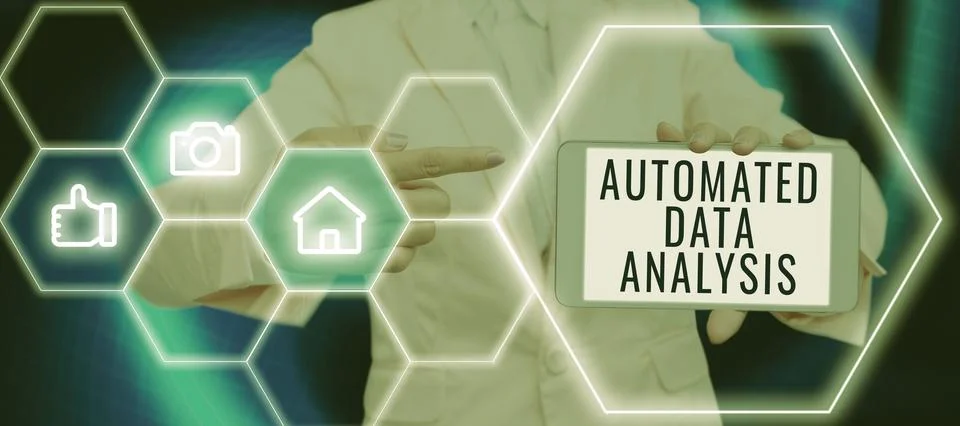 Text caption presenting Automated Data Analysis. Business approach Artificial Stock Photos