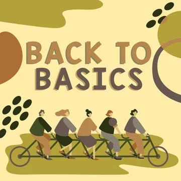 Text caption presenting Back To Basics. Word Written on Healthy routine Stock Illustration