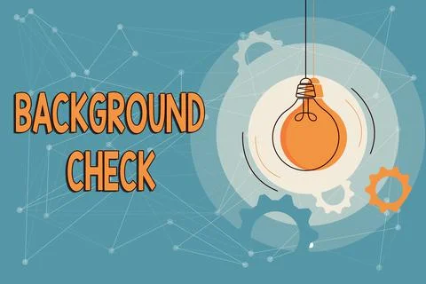 Text caption presenting Background Check. Business concept investigation into a Stock Illustration