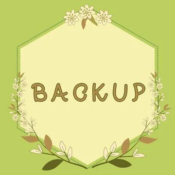 Text caption presenting Backup. Business concept copy of file or other item data Stock Illustration