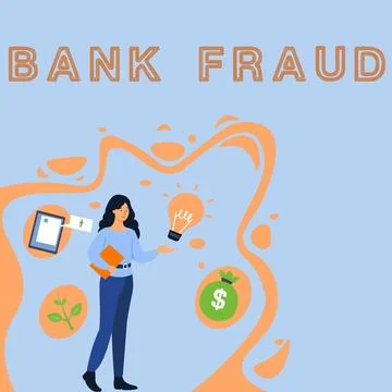 Text caption presenting Bank Fraud. Word Written on intentional perversion of イラスト素材