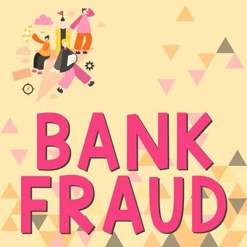Text caption presenting Bank Fraud. Word Written on intentional perversion of Illustrazione stock