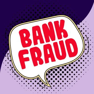 Text caption presenting Bank Fraud. Conceptual photo intentional perversion of Stockillustratie