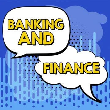 Text caption presenting Banking And Finance. Business approach financial and 스톡 일러스트