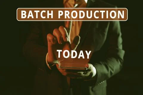Text caption presenting Batch Production. Internet Concept mental illness that Stock Photos