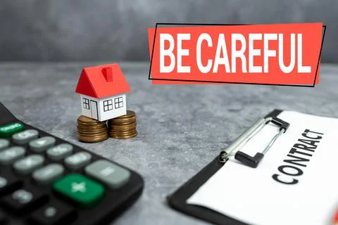 Text caption presenting Be Careful. Business approach making sure of avoiding Stock Photos