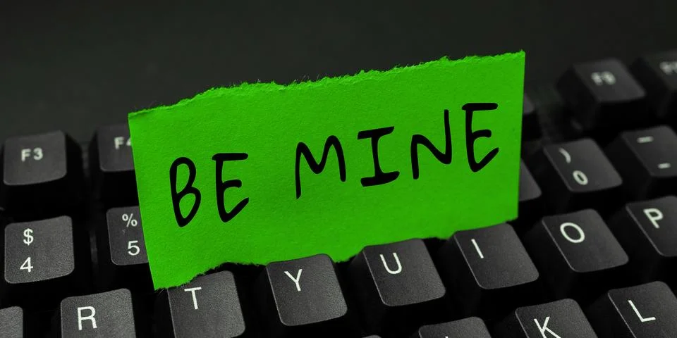 Text caption presenting Be Mine. Business idea like a person more than a friend Stock Photos