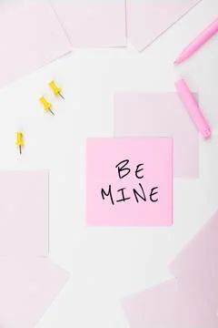 Text caption presenting Be Mine. Business overview like a person more than a Stock-Fotos