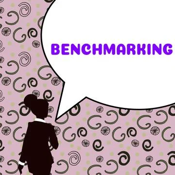 Text caption presenting Benchmarking. Word Written on Evaluate something by Stock Illustration